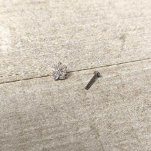 16G 5/16 Clear CZ Gem Leafy Branch Threadless Labret Monroe Tragus