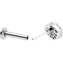 16G 1/4 Clear CZ Gem Kissy Lips Threadless Labret Tragus