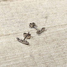20G ASTM F-136 Implant Grade Titanium Fashion Feathers Stud Earrings