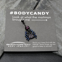 Blue Purple Gem Black Chic Crab Dangle Belly Ring