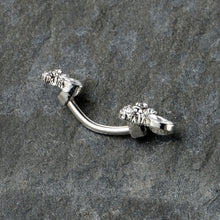 Clear Gem Bees Beautiful Insect Double Mount Belly Ring