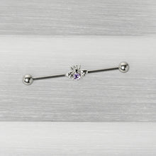 14G Purple Gem Bee Beautiful Insect Industrial Barbell 38mm