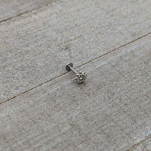 16G 5/16 Clear Gem Starry Flower Labret Monroe Tragus