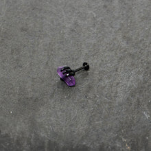 16G 5/16 Purple Amethyst Black Claw Obelisk Labret Monroe Tragus