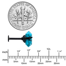 16G 5/16 Blue Turquoise Black Claw Obelisk Labret Monroe Tragus