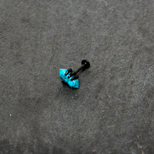 16G 5/16 Blue Turquoise Black Claw Obelisk Labret Monroe Tragus