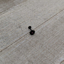 16G 5/16 Pink Gem Black Midnight Flower Labret Monroe Tragus