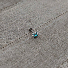 16G 5/16 Blue Gem Stylish Snowflake Labret Monroe Tragus