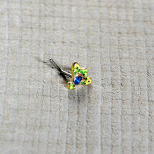 20G 7mm Blue Gem Tropic Fan L Shape Nose Ring