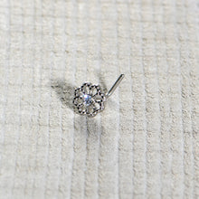 20G 7mm Clear Gem Epic Fabulous Flower L Shape Nose Ring