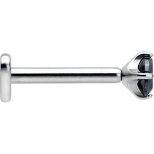 16G 5/16 Black CZ ASTM F-136 Implant Grade Titanium Threadless Heart End Labret