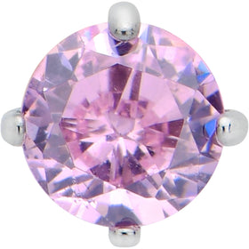 16G 5/16 Pink CZ ASTM F-136 Implant Grade Titanium Threadless Heart End Labret
