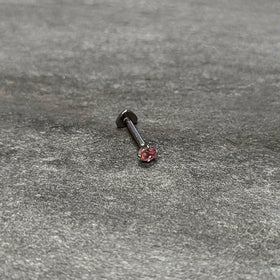 16G 5/16 Pink CZ ASTM F-136 Implant Grade Titanium Threadless Heart End Labret