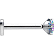16G 5/16 Vitrail CZ ASTM F-136 Implant Grade Titanium Threadless Heart End Labret