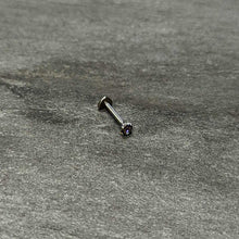 16G 5/16 Vitrail CZ ASTM F-136 Implant Grade Titanium Threadless Heart End Labret