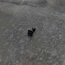 16G 1/4 Blue Gem Black Lacy Rhombus Cartilage Tragus Earring