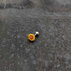 16G 1/4 Happy Sunflower Cartilage Tragus Earring