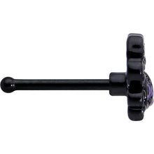 20G 1/4 Purple Gem Black Chic Crab Nose Bone