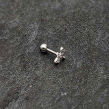 16G 1/4 Aurora Gem Ornate Dragonfly Cartilage Tragus Earring