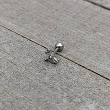 16G 1/4 Aurora Gem Ornate Dragonfly Cartilage Tragus Earring