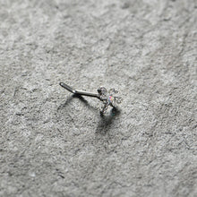 20G 7mm Aurora Gem Ornate Dragonfly L Shape Nose Ring