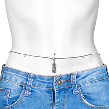 Clear Aurora Gem Southwest Dreamcatcher Dangle Belly Ring Belly Chain