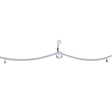 Clear Gem Double Heart Double Mount Belly Ring Belly Chain