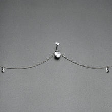 Clear Gem Double Heart Double Mount Belly Ring Belly Chain