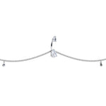 Clear Gem Double Drop Double Mount Belly Ring Belly Chain