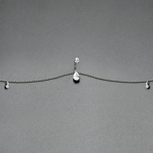 Clear Gem Double Drop Double Mount Belly Ring Belly Chain