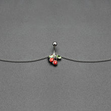Red Green Gem Cheery Cherries Fruit Belly Ring Belly Chain