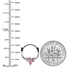 16G 5/16 Pink Gem Bee Glamour Cartilage Clicker