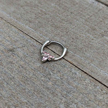 16G 5/16 Pink Gem Bee Glamour Cartilage Clicker