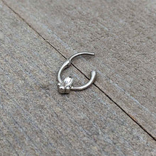 16G 5/16 Clear Gem Deco Oval Cartilage Clicker
