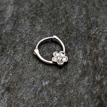 16G 5/16 Clear Gem Sweetheart Flower Cartilage Clicker
