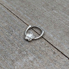 16G 5/16 White Faux Opal Sweetheart Flower Cartilage Clicker