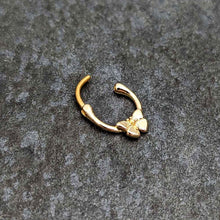 16G 5/16 Gold Tone Simple Textured Butterfly Cartilage Clicker