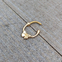 16G 5/16 Gold Tone Simple Textured Butterfly Cartilage Clicker