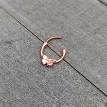 16G 5/16 Rose Gold Tone Simple Textured Butterfly Cartilage Clicker