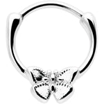 16G 5/16 Simple Textured Butterfly Cartilage Clicker
