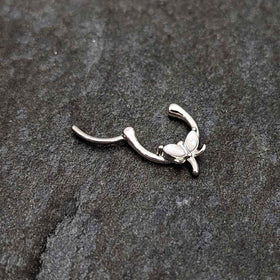 16G 5/16 White Faux Opal Simple Style Dragonfly Cartilage Clicker