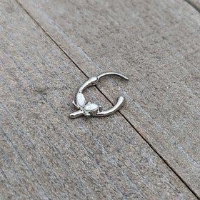 16G 5/16 White Faux Opal Simple Style Dragonfly Cartilage Clicker