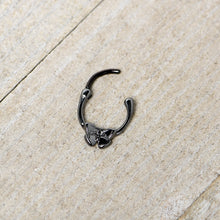 16G 3/8 Black Textured Simple Butterfly Cartilage Clicker