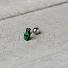 16G 1/4 Poison Green Bottle Glow in the Dark Cartilage Earring