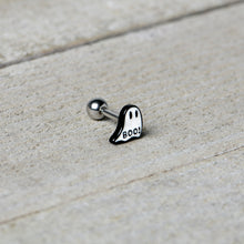 16G 1/4 White Ghost Glow in the Dark Cartilage Tragus Earring