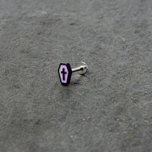 16G 5/16 Creepy Coffin Lt Purple Glow in Dark Labret Monroe Tragus