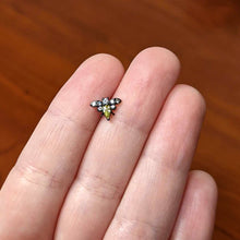 Clear Yellow Gem Black Butterfly Barbell Tongue Ring