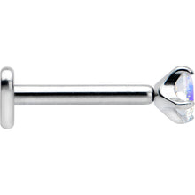 16G 5/16 Aurora CZ Gem ASTM F-136 Implant Grade Titanium Heart End Labret Tragus
