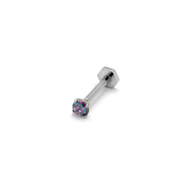 16G 5/16 Vitrail CZ Gem ASTM F-136 Implant Grade Titanium Hex End Labret Tragus