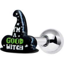 16G 1/4 Good Witch Hat Glow in the Dark Cartilage Tragus Earring